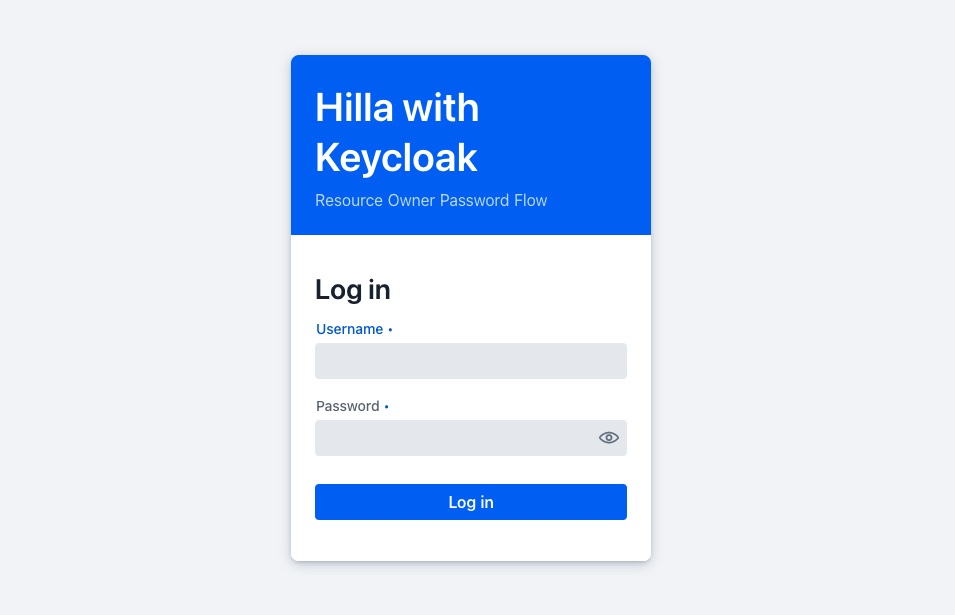 Hilla Login